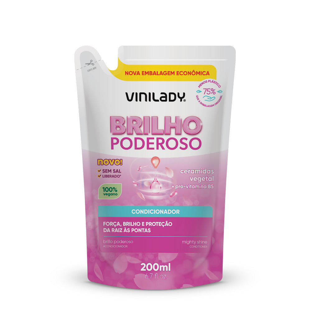 Acondicionador Brillo Poderoso sachet 200ml. Vini Lady