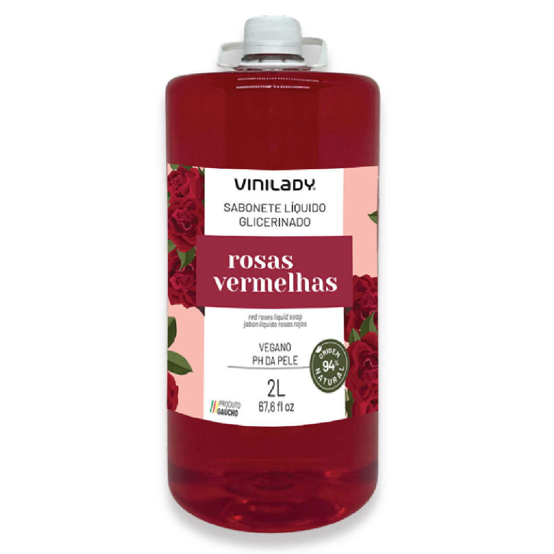 Jabón líquido rosas rojas 2 Lts. Vini Lady