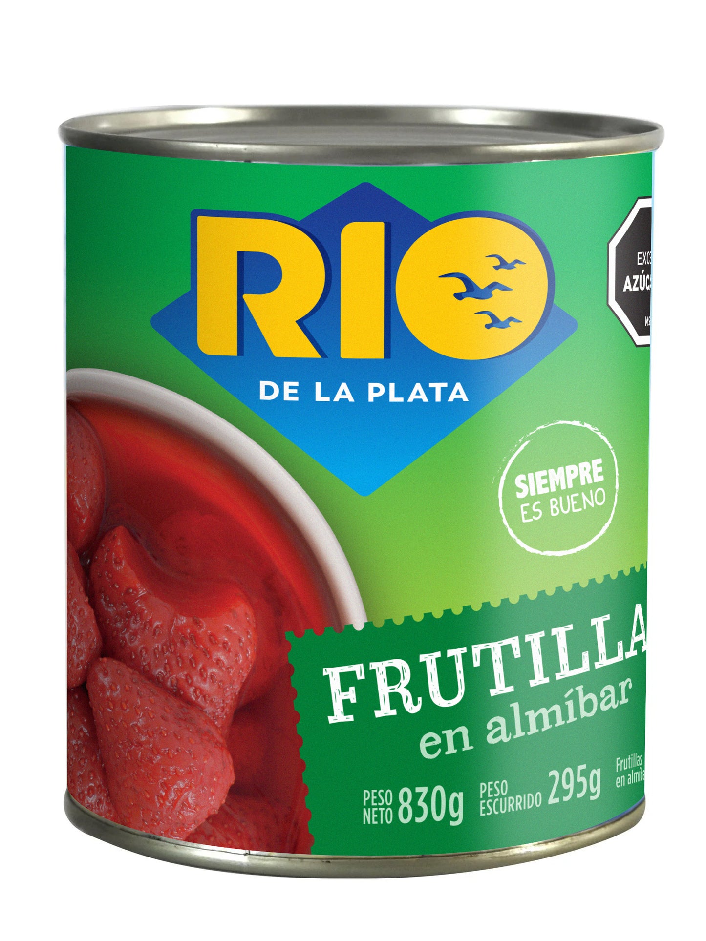 Frutillas en almíbar 830 Grs. Río de la Plata
