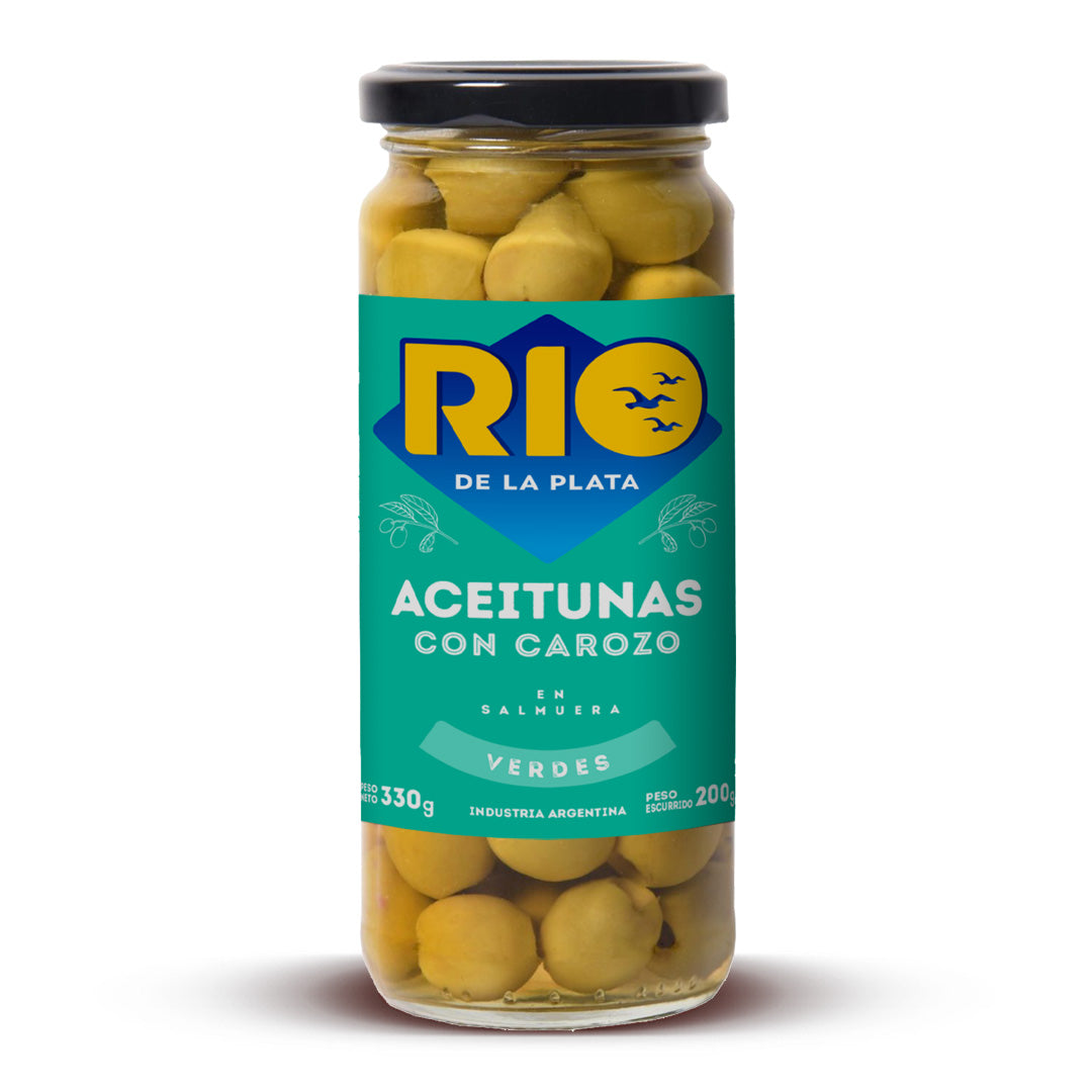 Aceitunas verdes con carozo 330Grs. Rio de la Plata