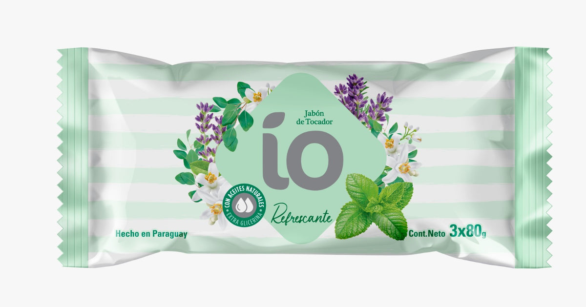 Jabón de tocador IO Refrescante - Pack x3 240 Grs. Cavallaro