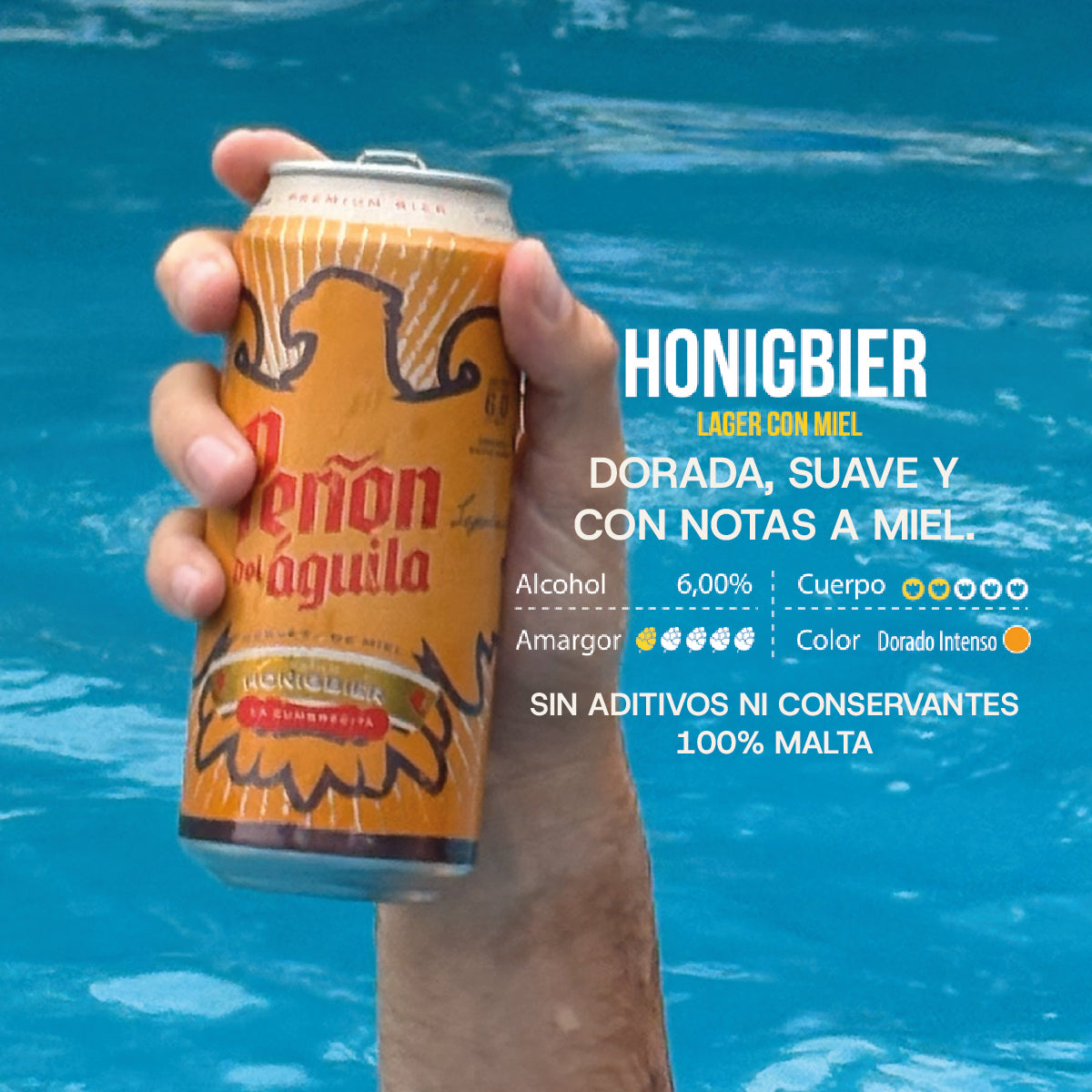 Cerveza HONIGBIER 473ml. Peñon del Aguila