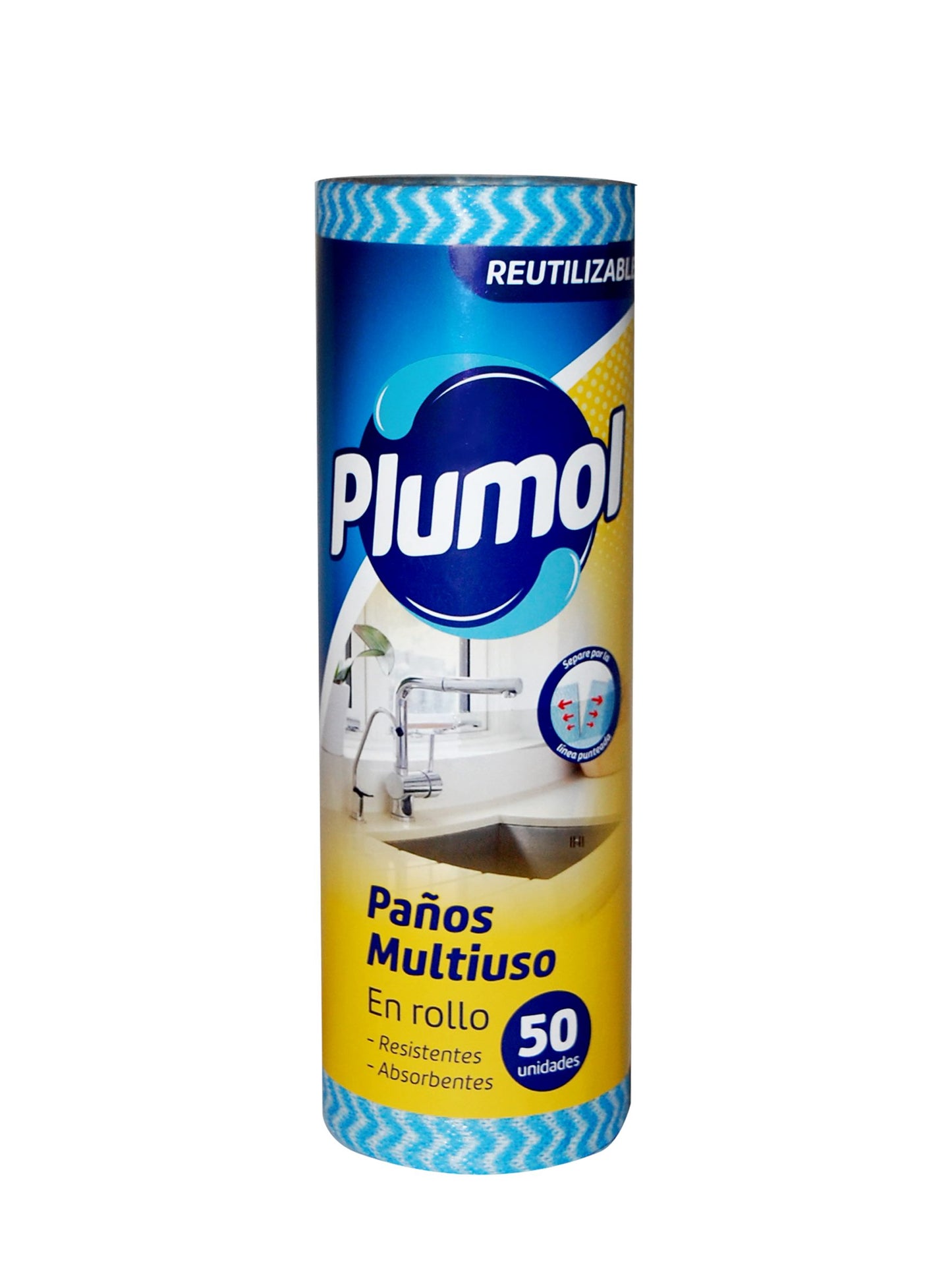 Paño multiuso rollo 50 uni. Plumol