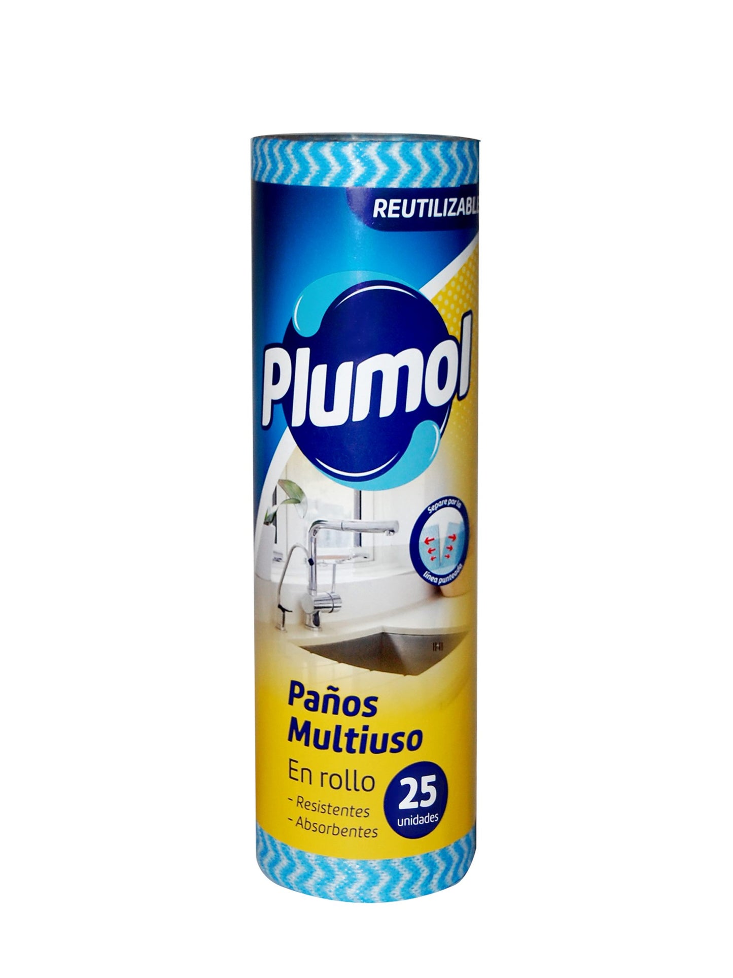Paños multiuso rollo 25 uni. Plumol