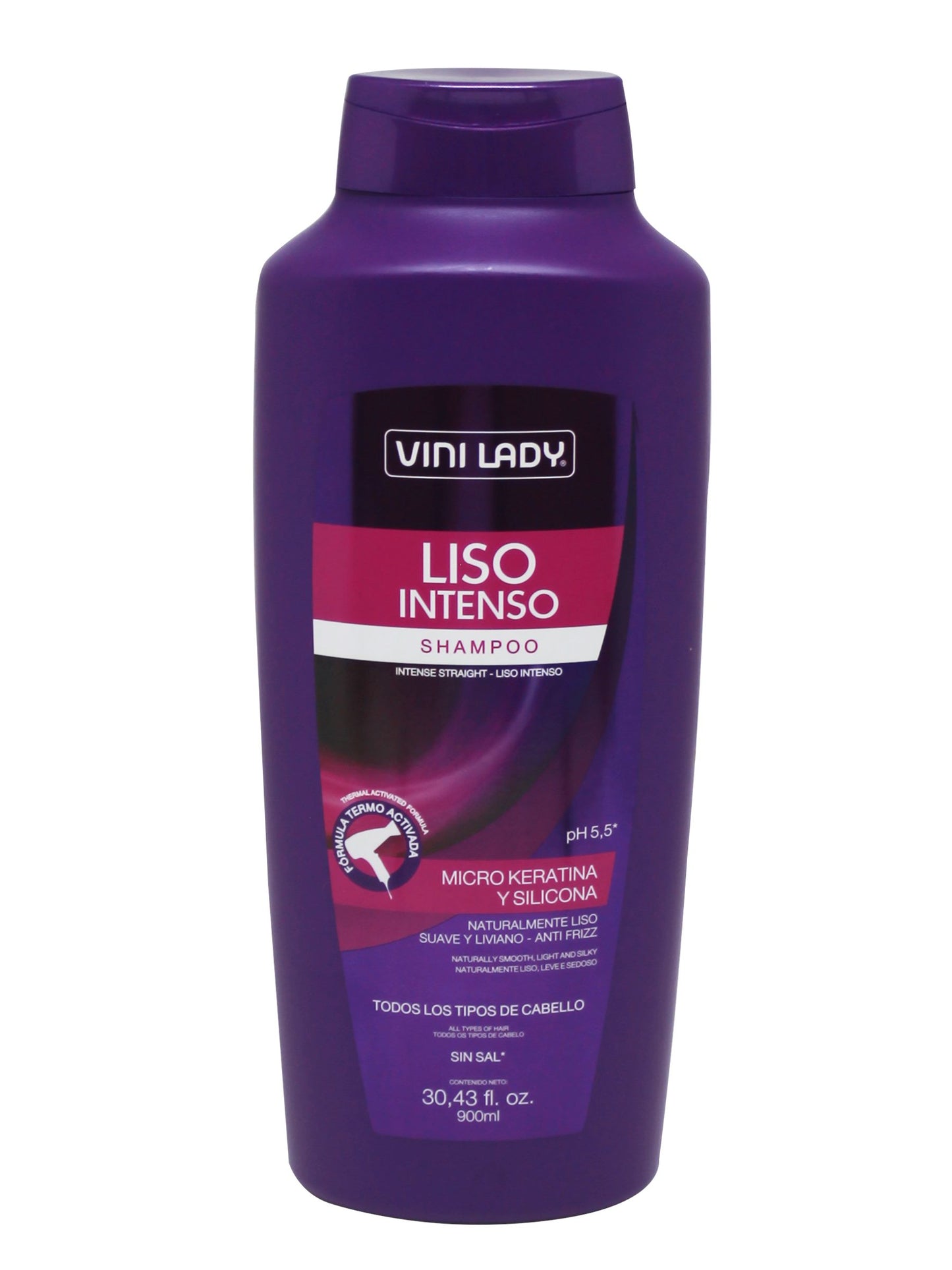 Shampoo Liso Intenso 900 Ml. Vini Lady