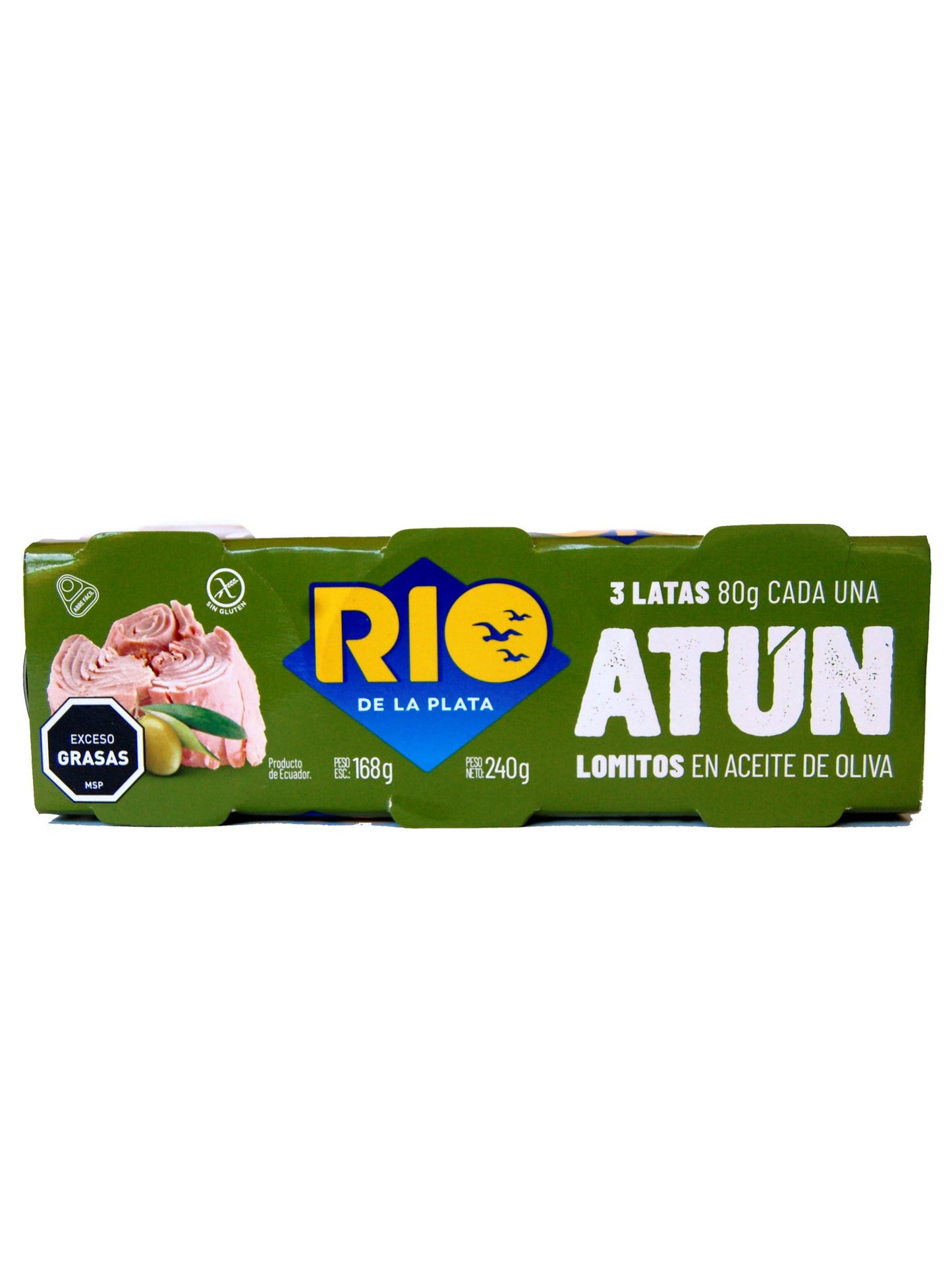 Atún lomitos en aceite de oliva Tripack 240 Grs. Rio de la Plata