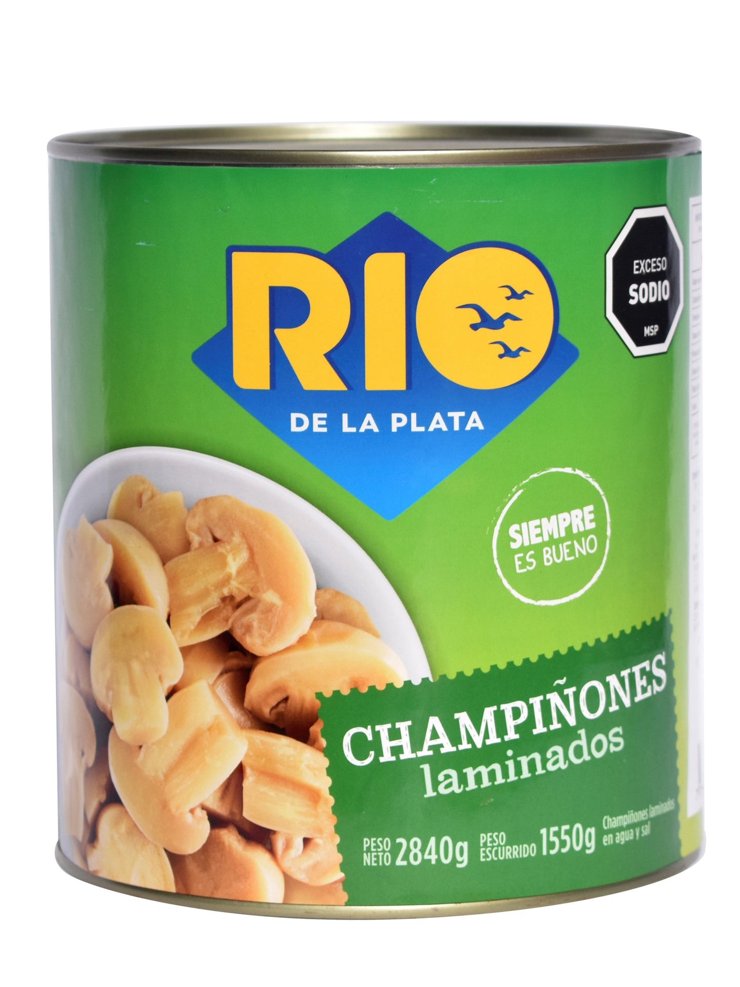 Champignon laminado 2.84 Kgs. Río de la Plata