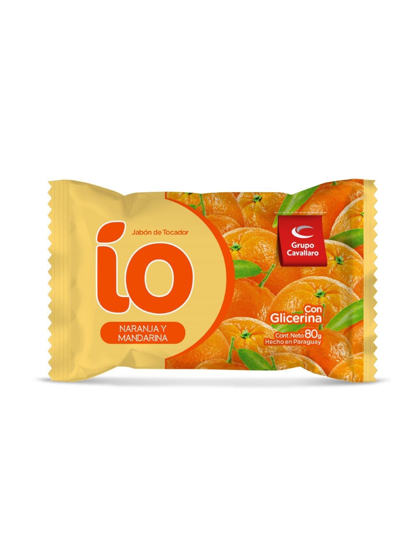 Jabón de tocador IO naranja y mandarina 80 Grs. Cavallaro