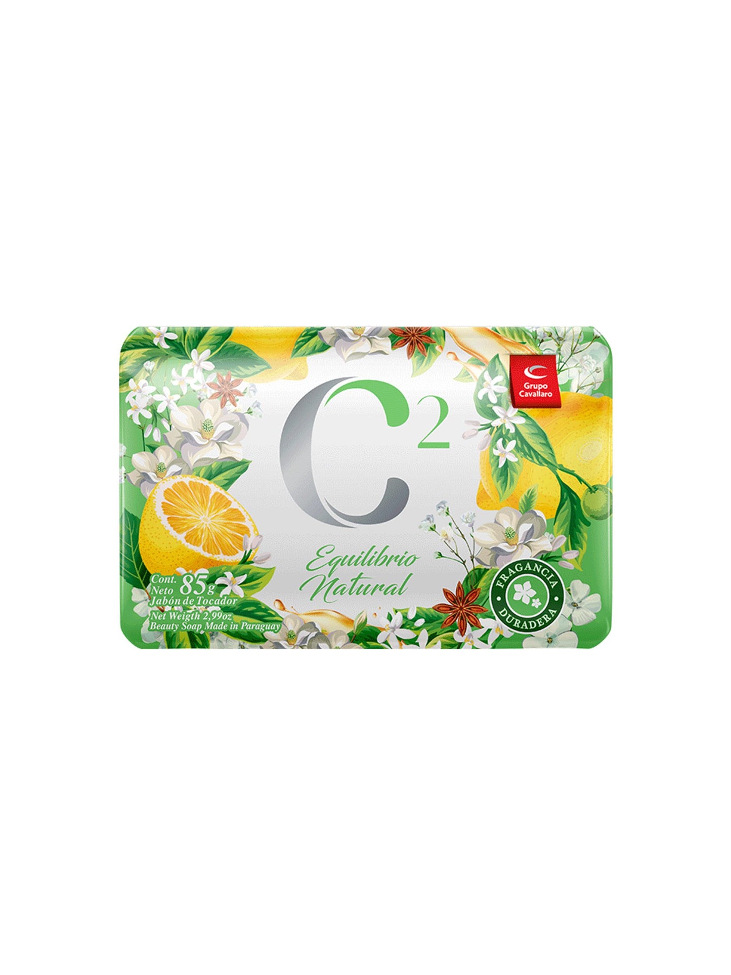 Jabón de tocador C2 Equilibrio Natural 85 Grs. Cavallaro