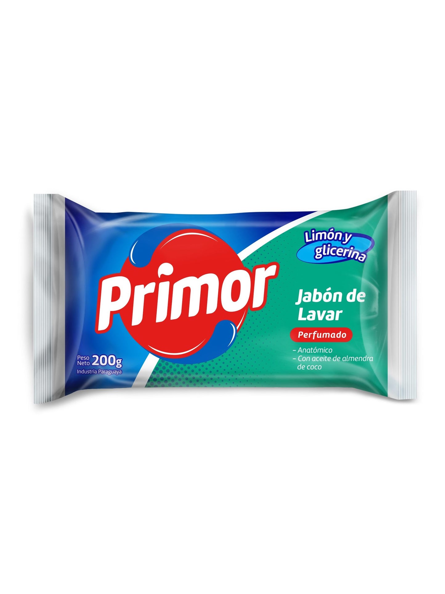 Jabón en barra para lavar limón y glicerina 200 Grs. Primor