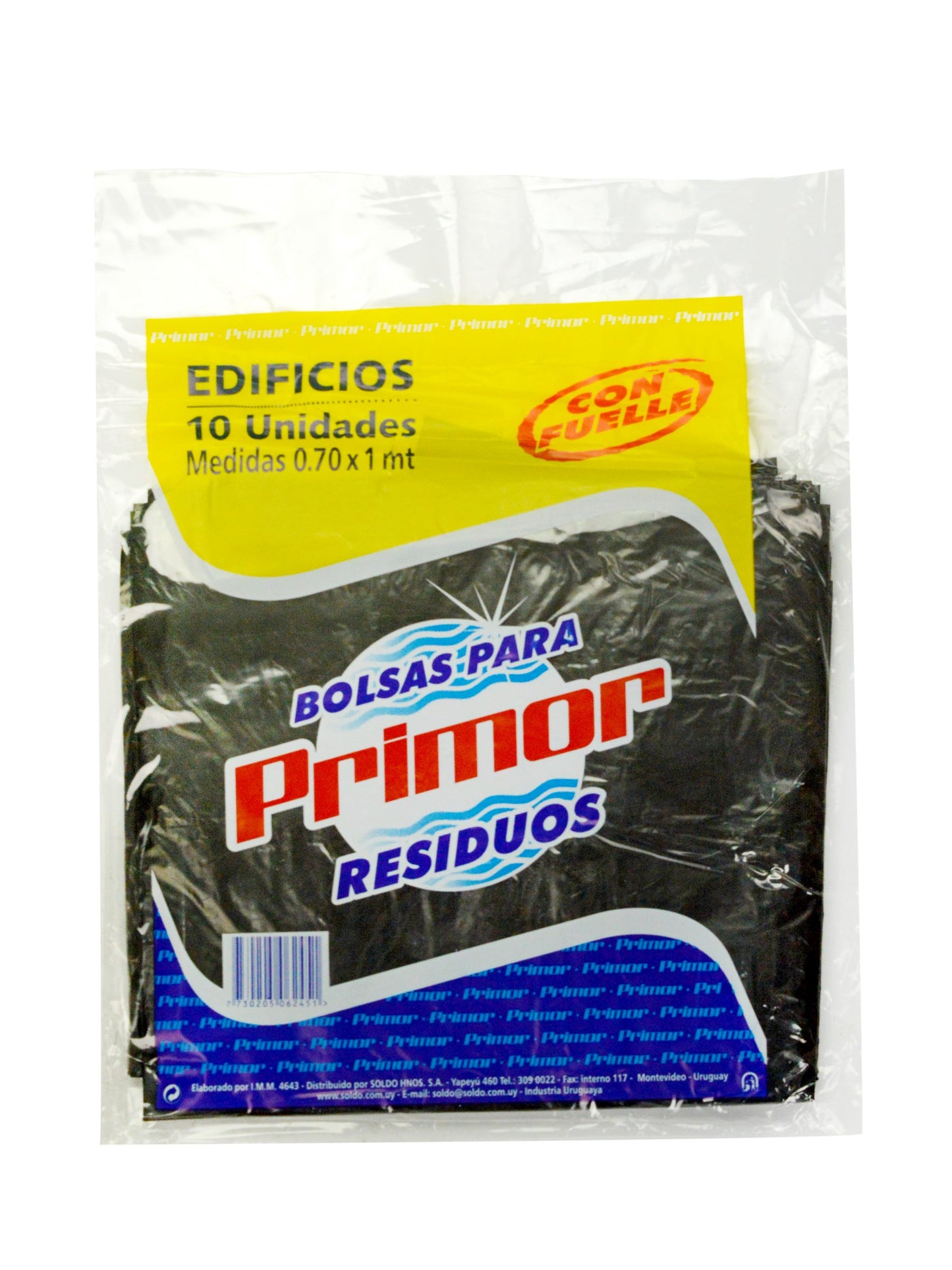 Bolsa para residuos negra Edificios (70 cm x 100cm) Primor