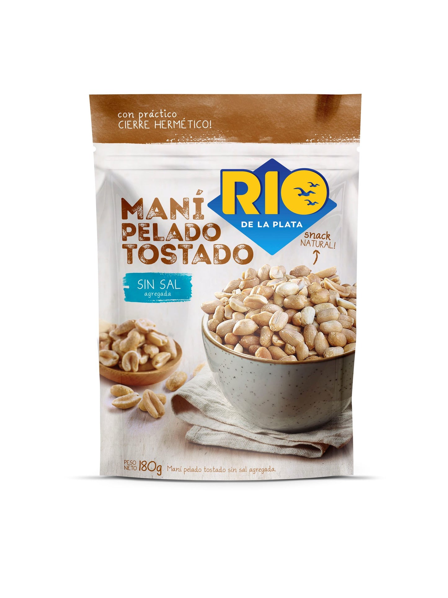 Maní tostado sin sal 180 Grs. Río de la Plata