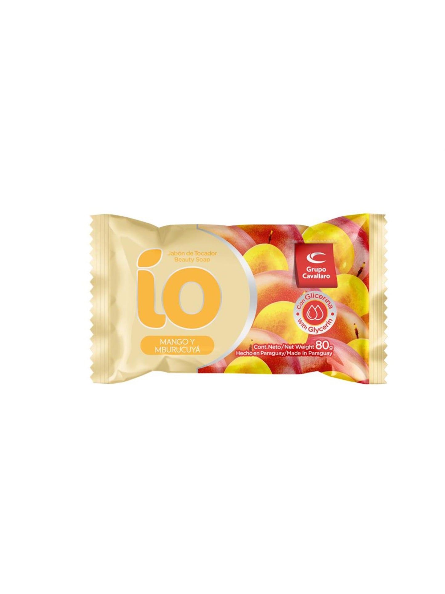 Jabón de tocador IO mango y maracuya 80 Grs. Cavallaro