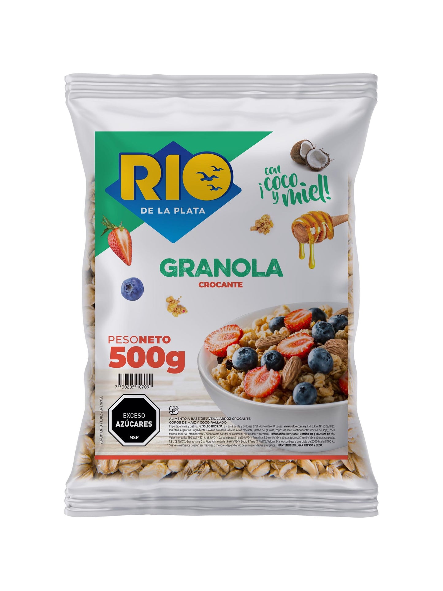 Granola crocante 500 Grs. Rio de la Plata