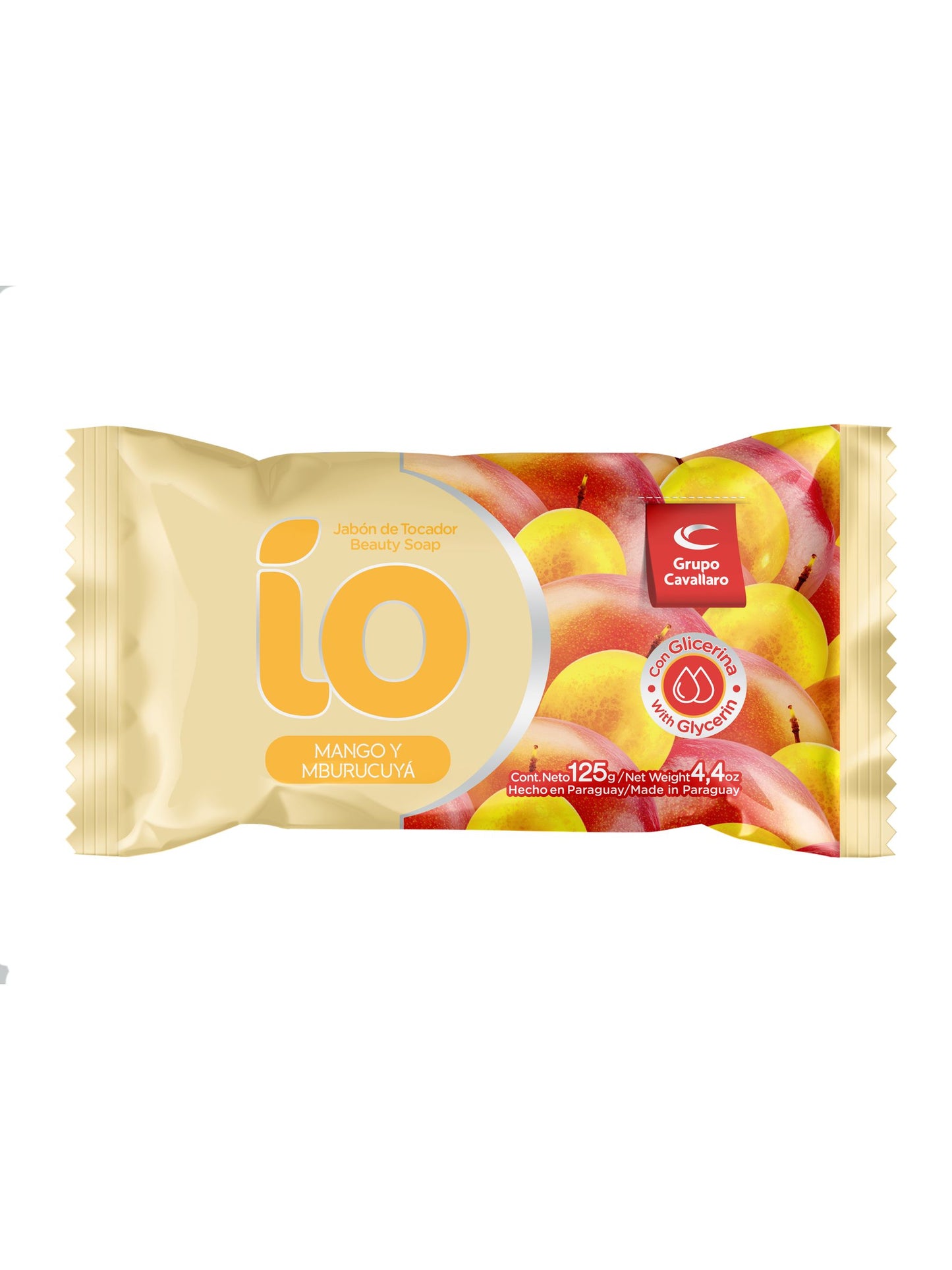 Jabón de tocador IO mango y maracuyá 125 Grs. Cavallaro