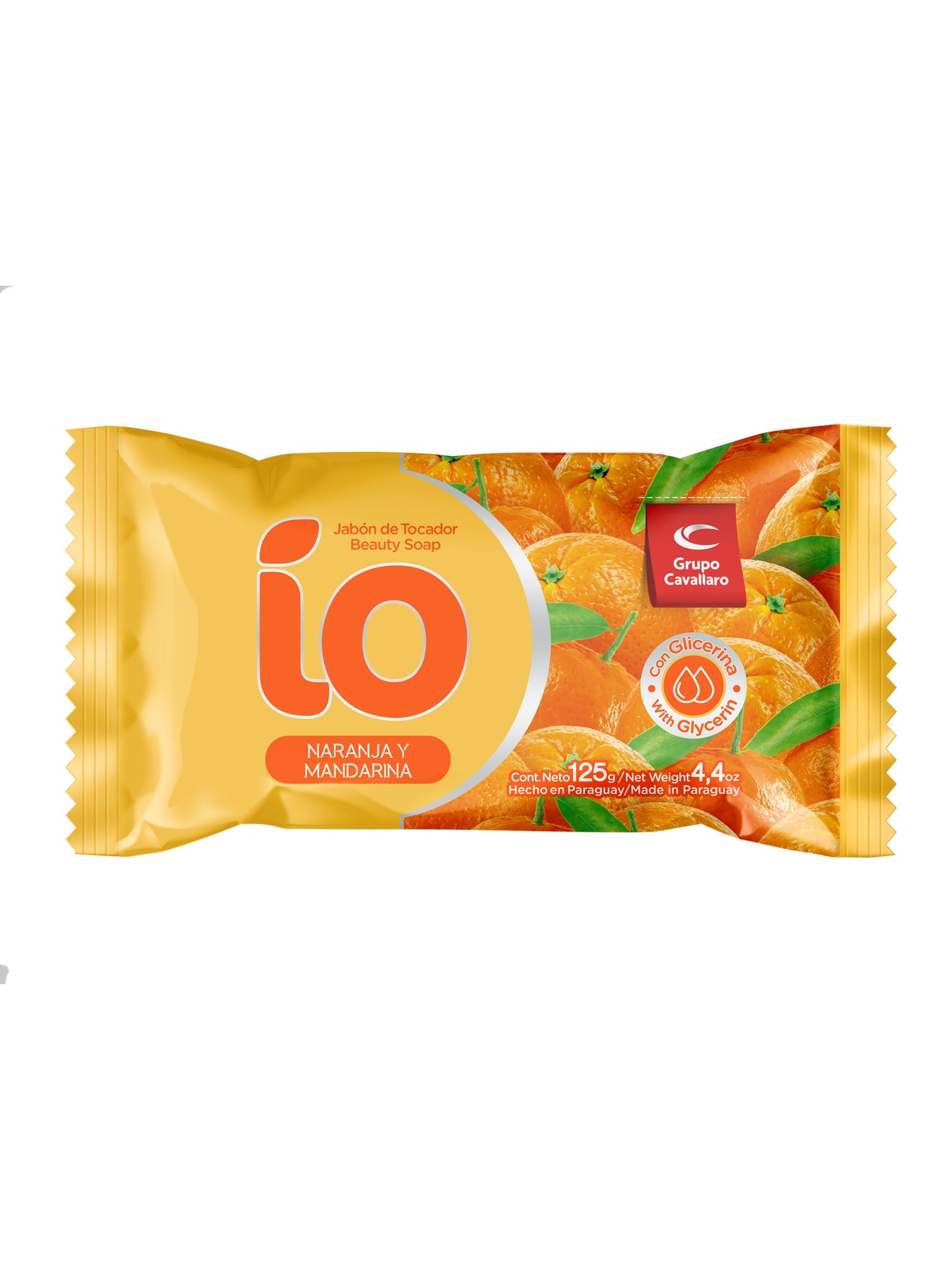 Jabón de tocador IO naranja y mandarina 125 Grs. Cavallaro