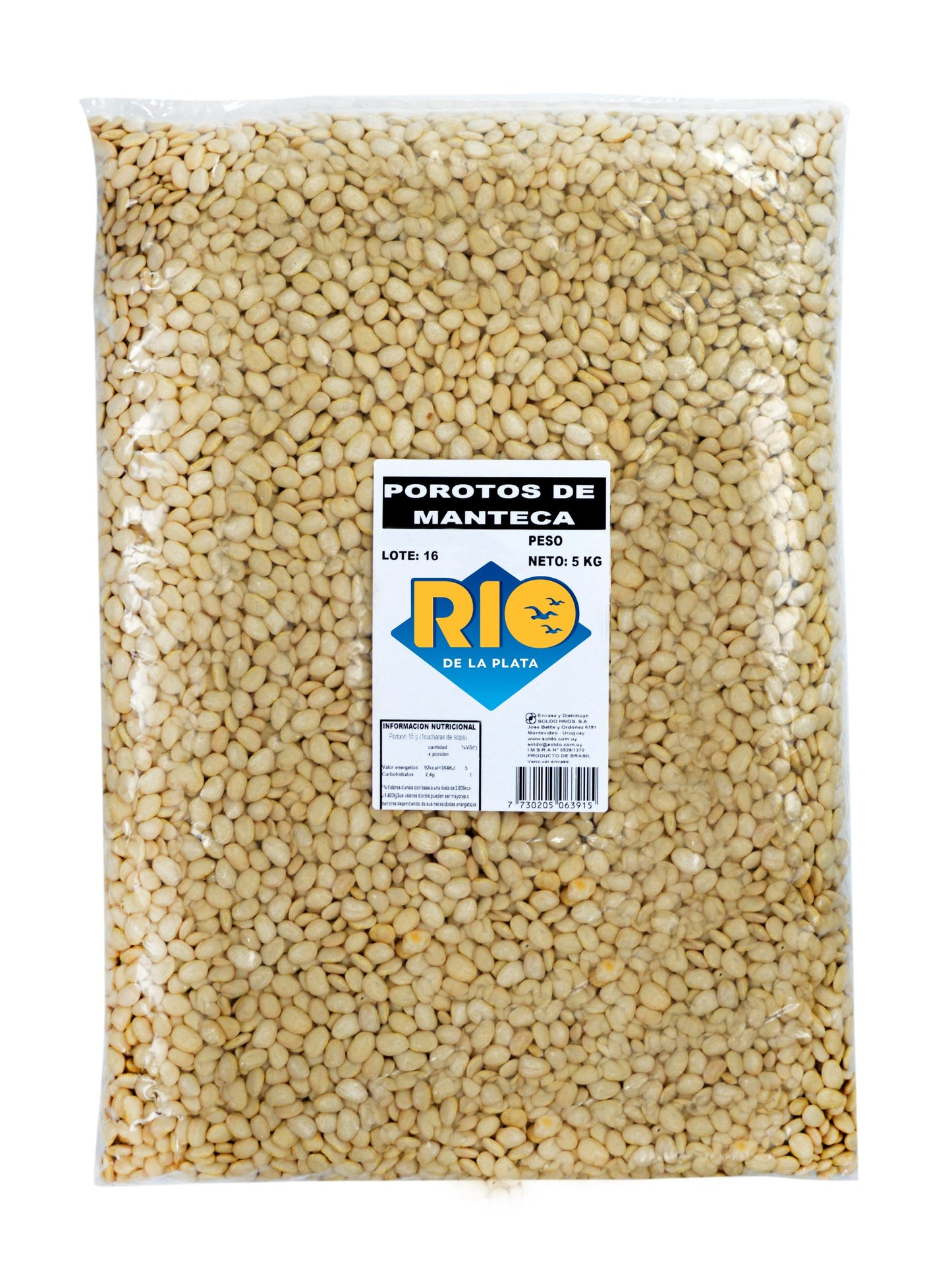 Porotos de manteca 5 Kg. Río de la Plata