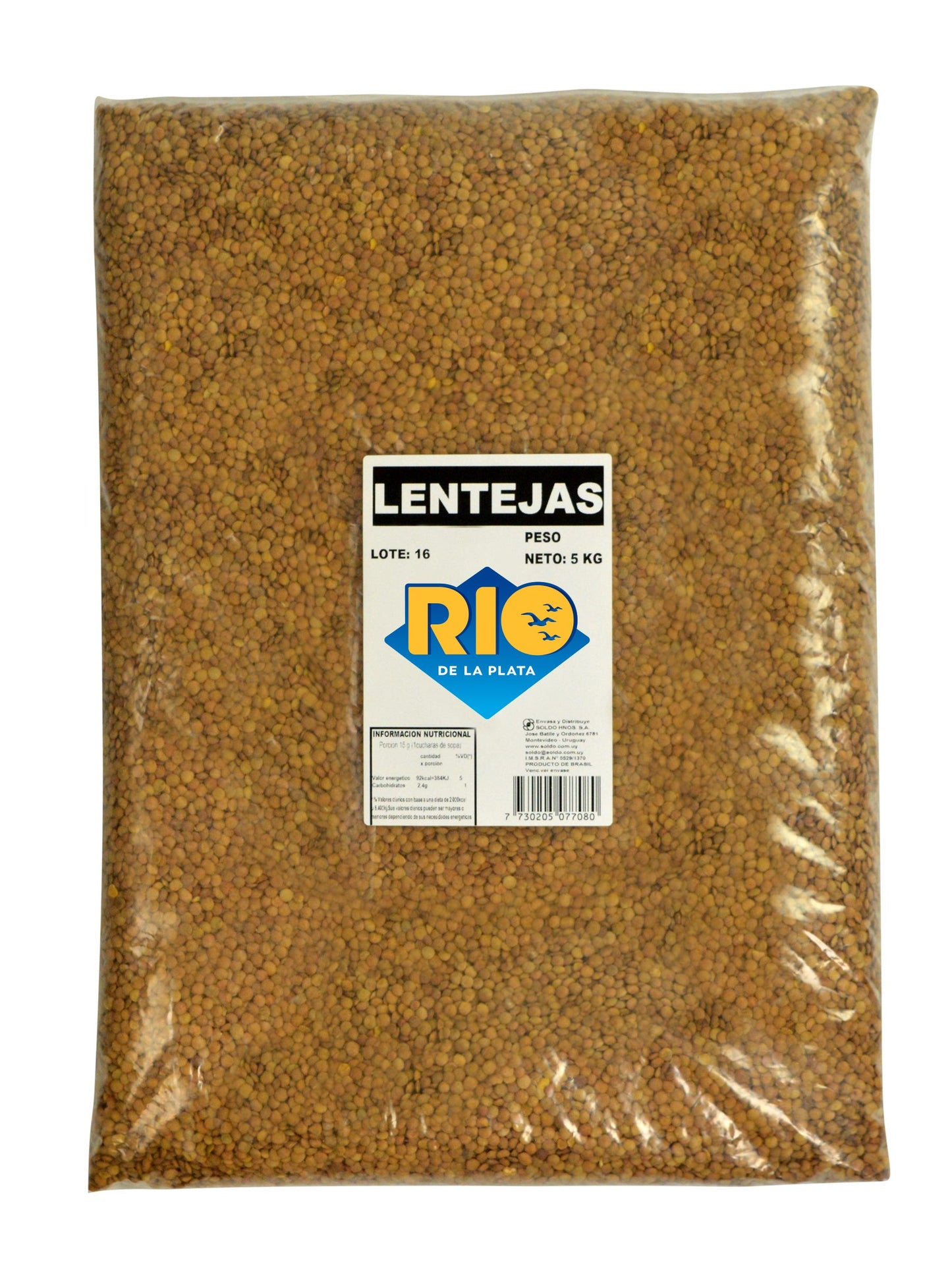 Lentejas 5 Kgs. Río de la Plata