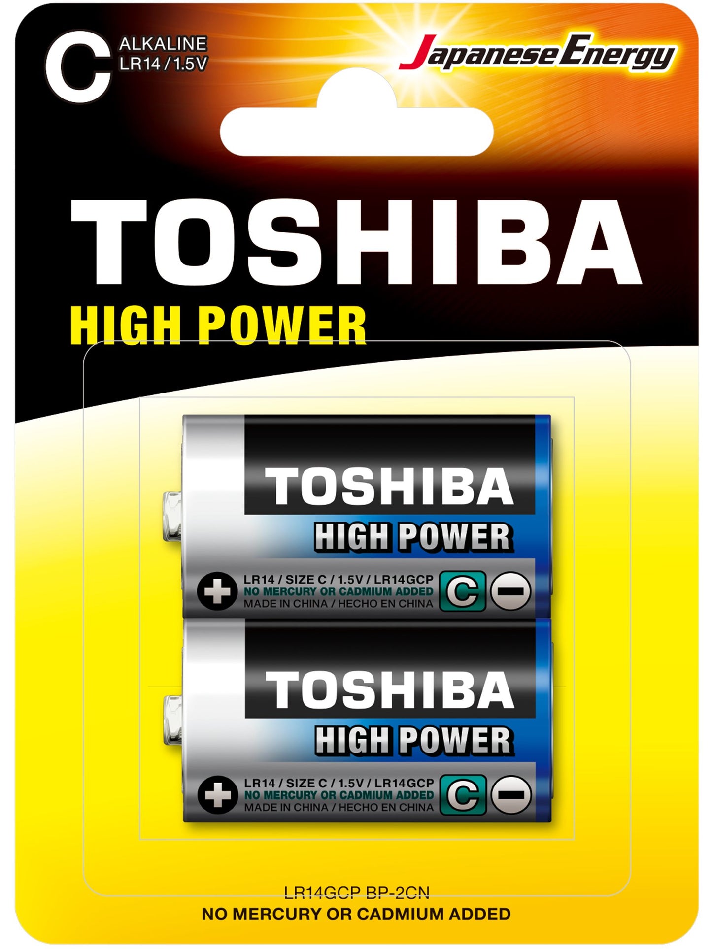 Pilas Alcalinas C Gde x 2unidades . Toshiba