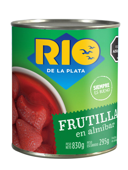 Frutillas en almíbar 830 Grs. Río de la Plata