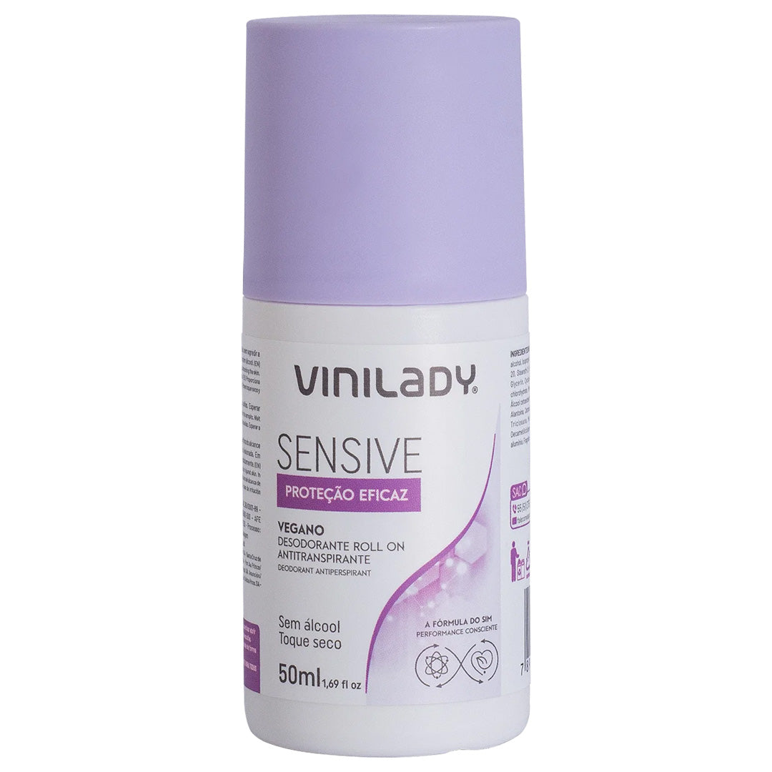 Desodorante Roll On Antitranspirante Sensive 50ml. Vini Lady