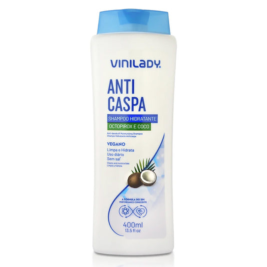 Shampoo Anticaspa Hidratante Coco 400ml. Vini Lady