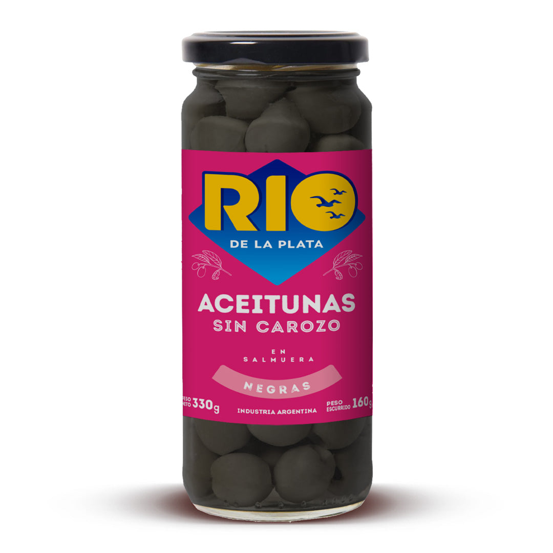 Aceitunas negras sin carozo 330Grs. Rio de la Plata