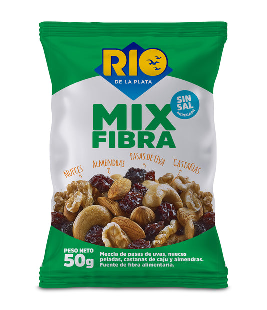 Mix Fibra almendras, nueces, pasas de uva 50 Grs. Rio de la Plata