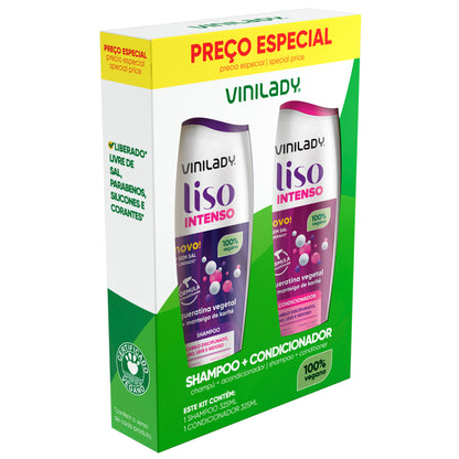 Kit Shampoo + Acondicionador Liso Intenso