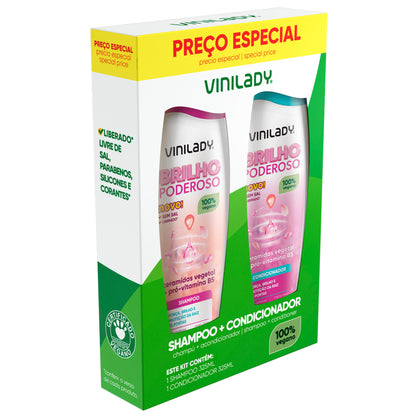 Kit Shampoo + Acondicionador Brillo Poderoso