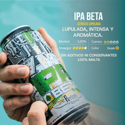 Cerveza IPA BETA 473ml. Peñon del Aguila