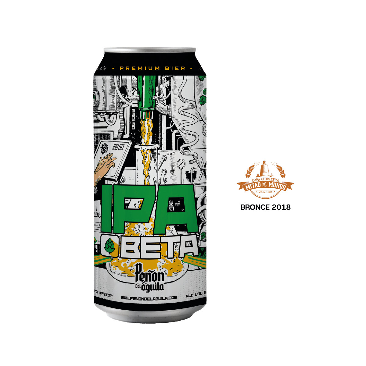 Cerveza IPA BETA 473ml. Peñon del Aguila