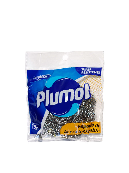 Esponja de acero inoxidable 15 Grs. Plumol