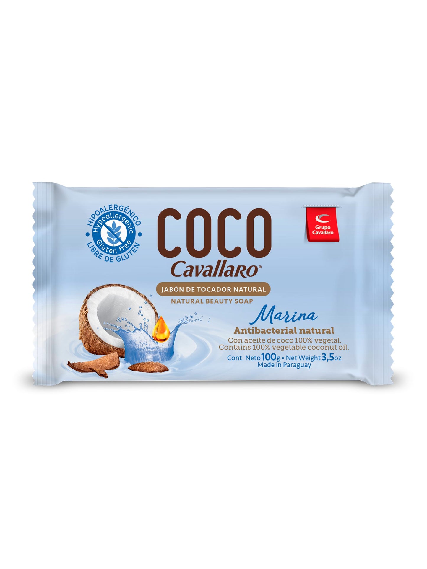 Jabón de tocador de coco Marina 100 Grs. Cavallaro