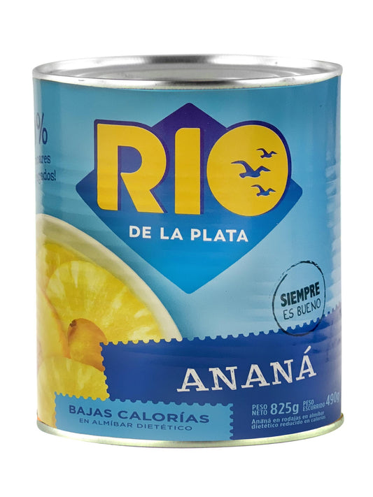Ananá en almíbar bajas calorías 800Grs. Río de la Plata