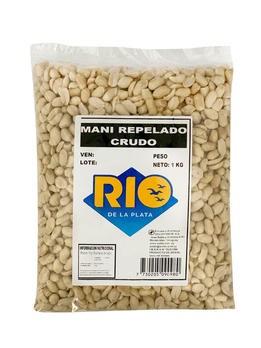 Maní repelado crudo 1 Kg. Río de la Plata