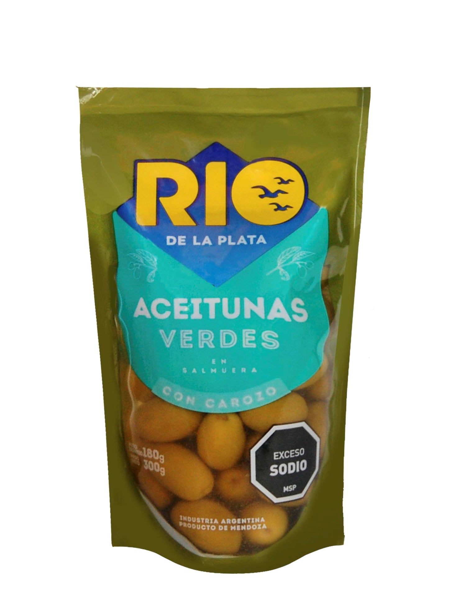 Aceitunas verdes con carozo doypack 300 Grs. Rio de la Plata
