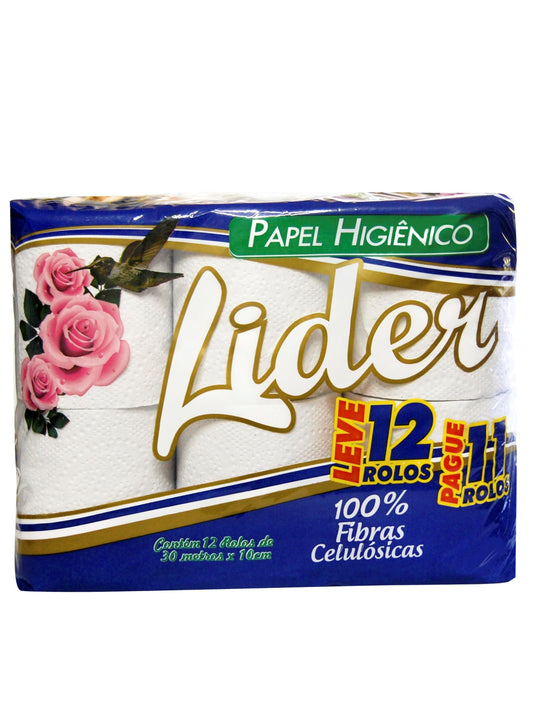 Papel higiénico 30 mts x12 rollos. Lider