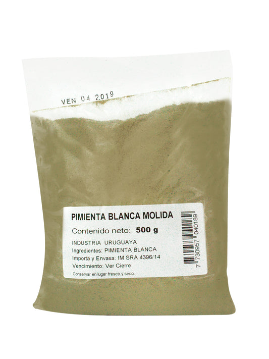 Pimienta blanca molida 500 Grs. Río de la Plata