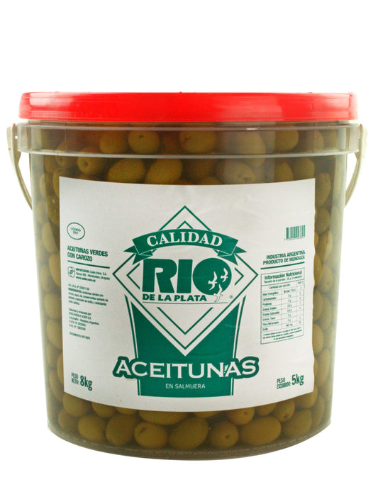 Aceitunas verdes con carozo 8 Kgs. Río de la Plata
