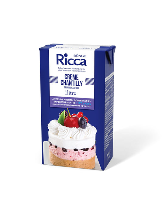 Crema chantilly caja 1lt Ricca