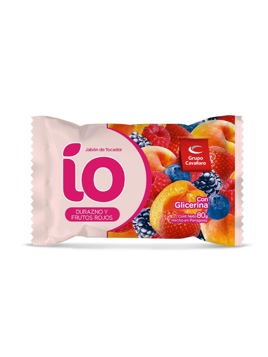 Jabón de tocador IO durazno y frutos rojos 80 Grs. Cavallaro
