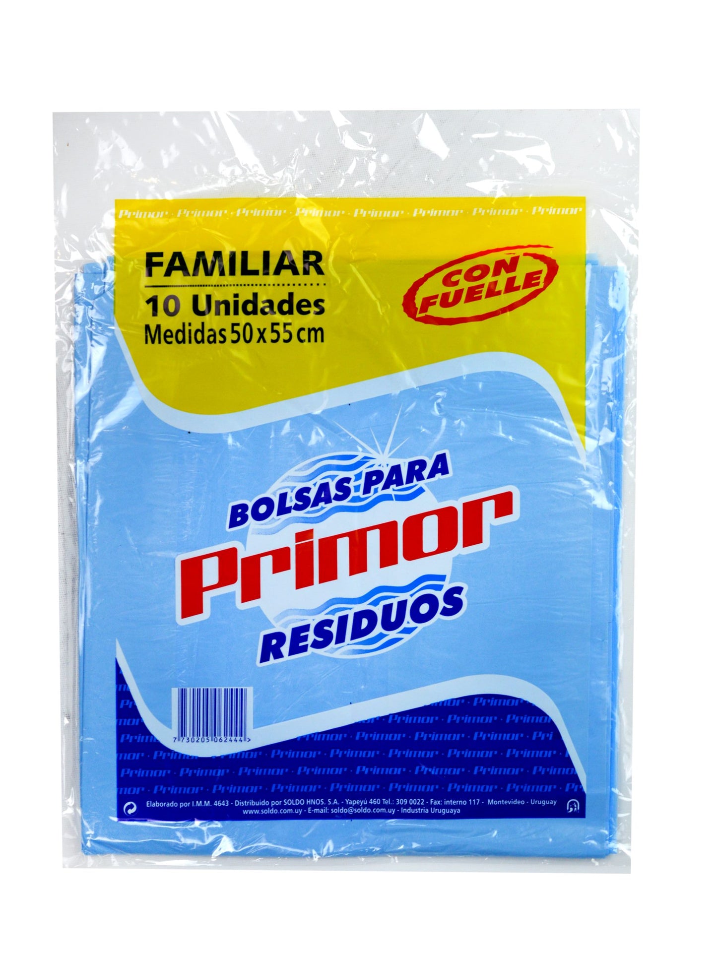 Bolsa para residuos azul Familiar (50cm x 55cm) Primor