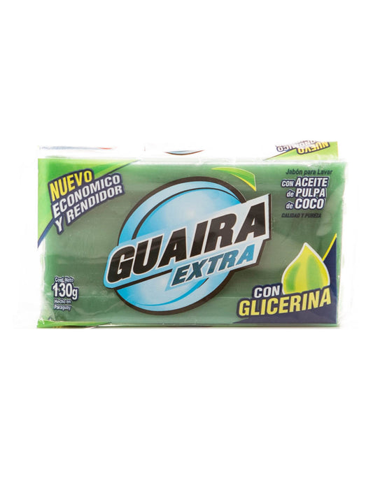 Jabón en barra extra para lavar con glicerina 130 Grs. Guaira