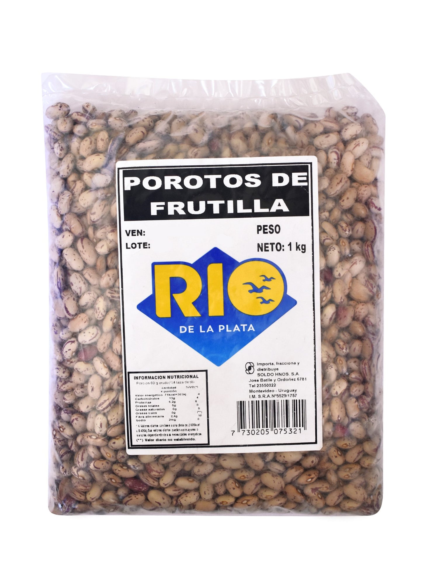 Porotos de frutilla 1 Kg. Río de la Plata