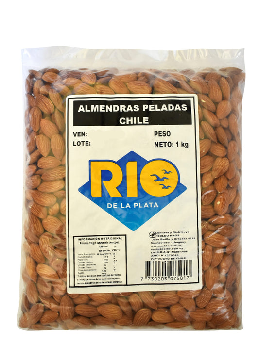 Almendras peladas 1 Kg. Río de la Plata