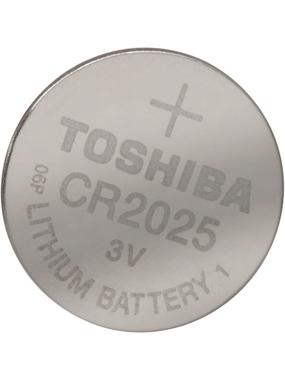 Pila moneda litio 3V CR2025 x 5 unidades. Toshiba