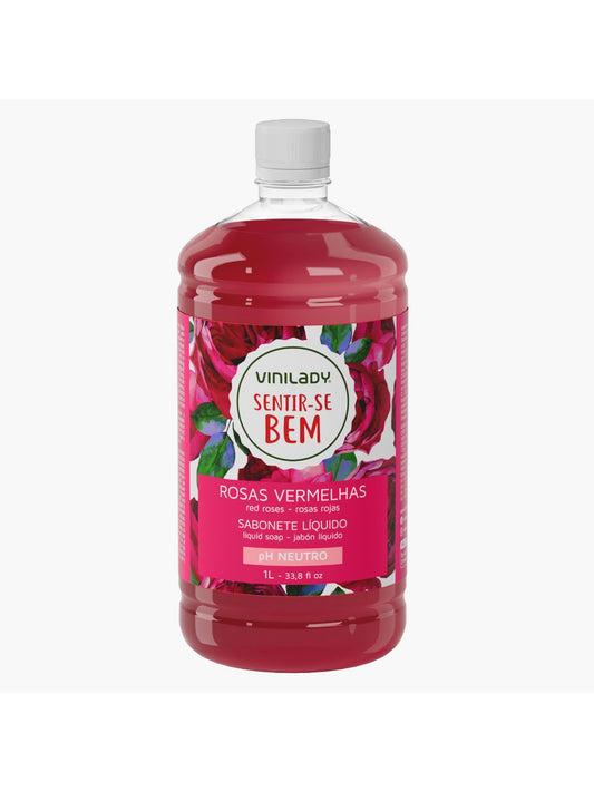 Jabón líquido rosas rojas 1 Lt. Vini Lady