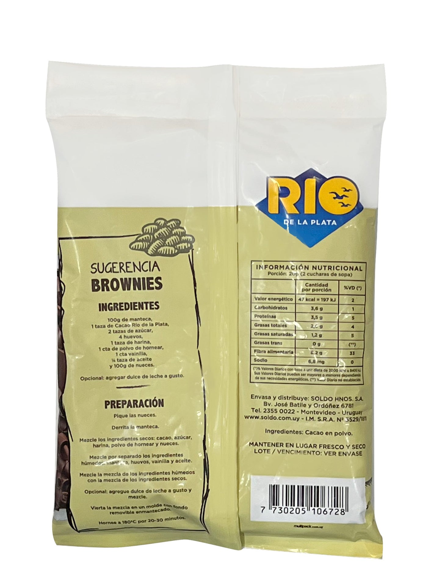 Cacao en polvo 200 Grs. Rio de la Plata
