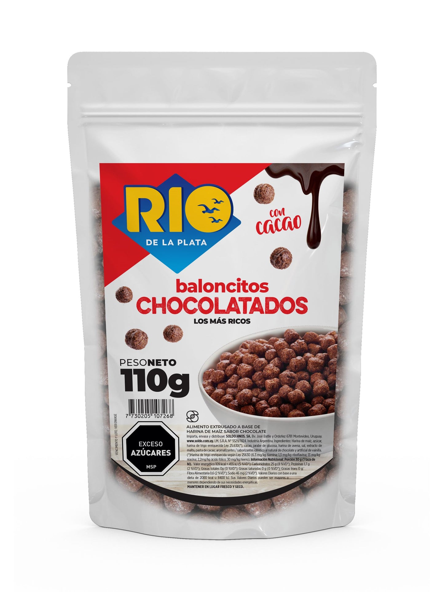 Baloncitos chocolatados 110 Grs. Rio de la Plata
